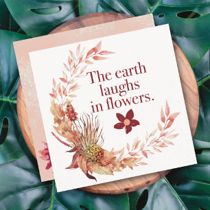 Carte de fleurs de couronne rustique