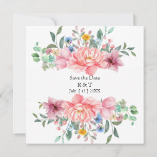 carte de fleurs personnalisée pour annoncer la dat