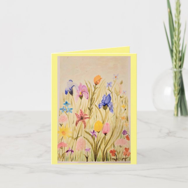 Carte de fleurs sauvages (Devant)
