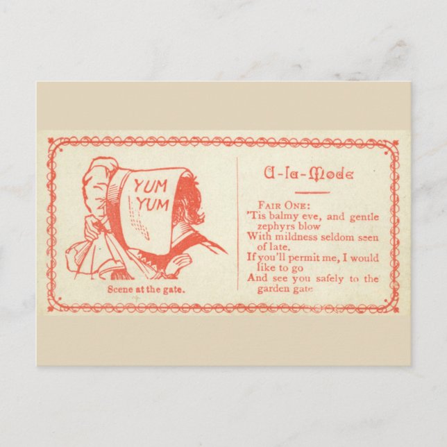 Carte de flirt victorienne (Devant)
