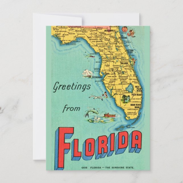 Carte de Floride - Faire-part de déplacement (Devant)