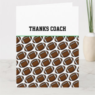 Carte de football Merci Coach You Rock