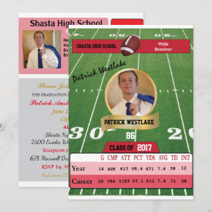 Carte de football W/ Statistiques Invitations de g