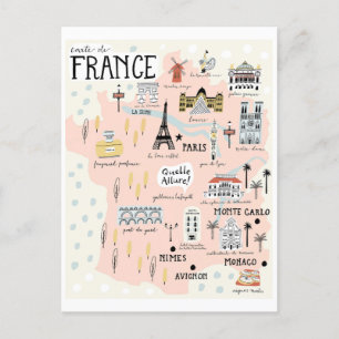 Carte de France avec Destinations Touristiques