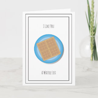 Carte de fromage de Saint-Valentin - gaufre