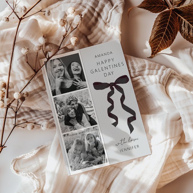 Carte de Galentines Day avec un nœud tendance 3 ph (Créateur téléchargé)