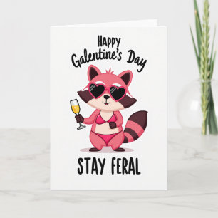 Carte de Galentines Féroce Raton Laveur