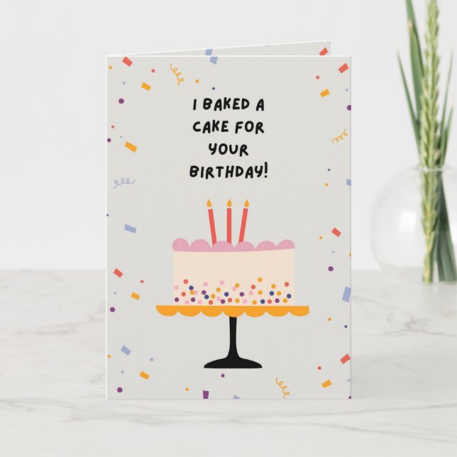 Carte de gâteau d'anniversaire (Devant)