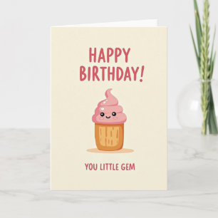 Carte de gâteau d'anniversaire doux