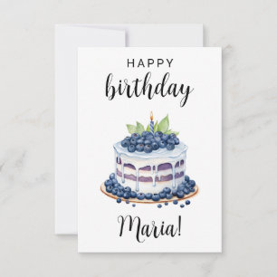 Carte de gâteau d'anniversaire personnalisée 1s An