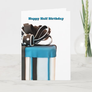 Carte de gâteau de demi-anniversaire