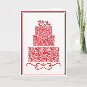 Carte de gâteau de mariage