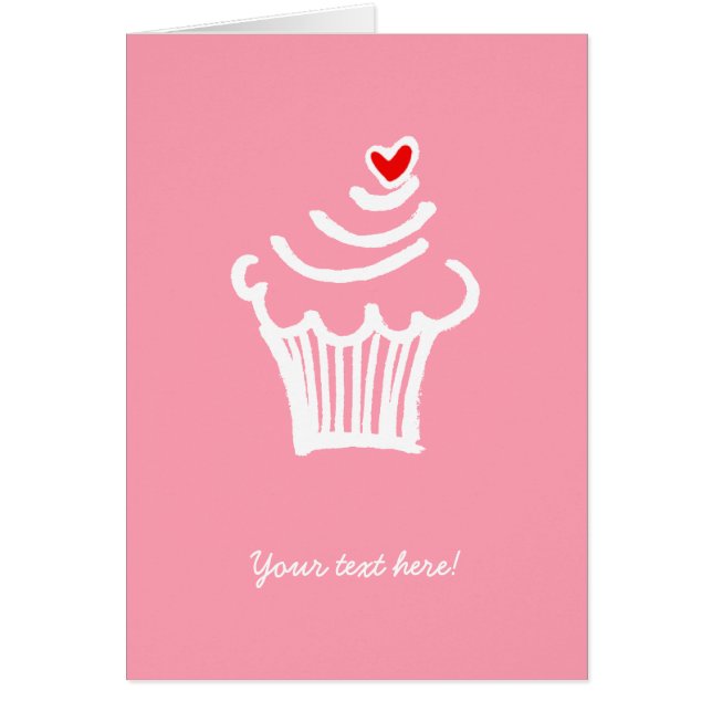 Carte de gâteau de tasse (Devant)