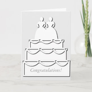 Carte de gâteau Mariage Lesbienne Blanche