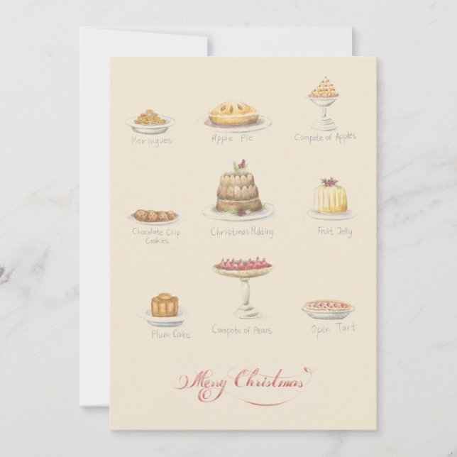 Carte de gâteaux de Noël (Devant)