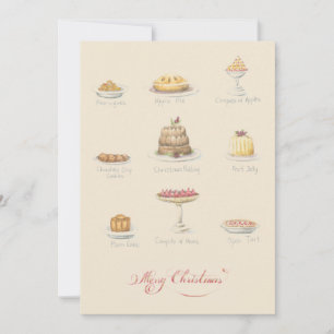 Carte de gâteaux de Noël