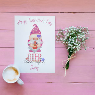 Carte de gnome de la Saint-Valentin personnalisée