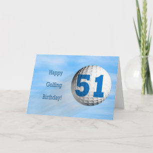 Carte de golf 51e anniversaire