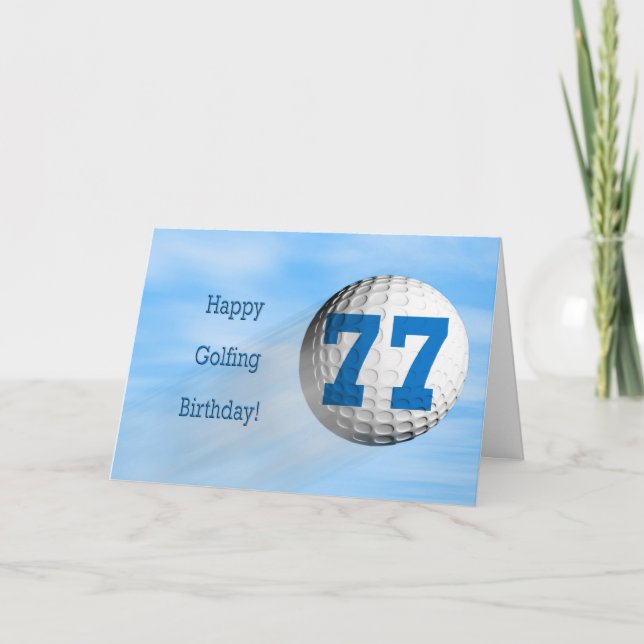 Carte de golf de 77e anniversaire (Devant)