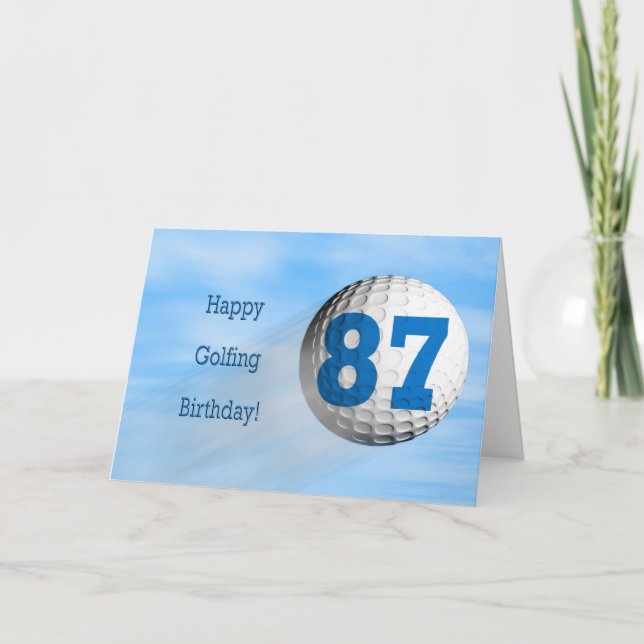 Carte de golf de 87e anniversaire (Devant)