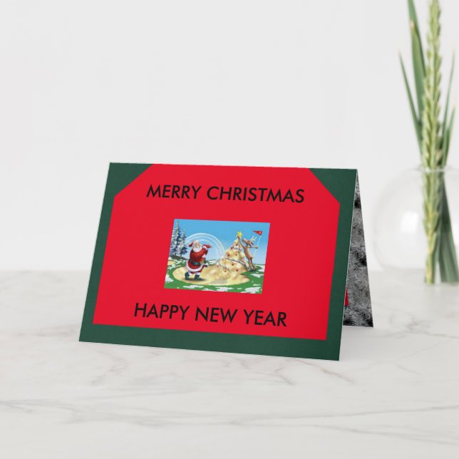 Carte de golf personnalisée Joyeux Noël (Devant)