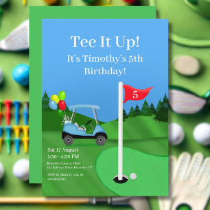 Carte de golf pour enfants sur le parcours d'anniv