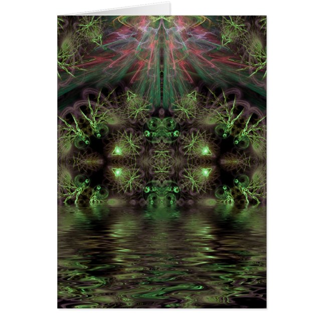 Carte de goulet vert fractal (Devant)