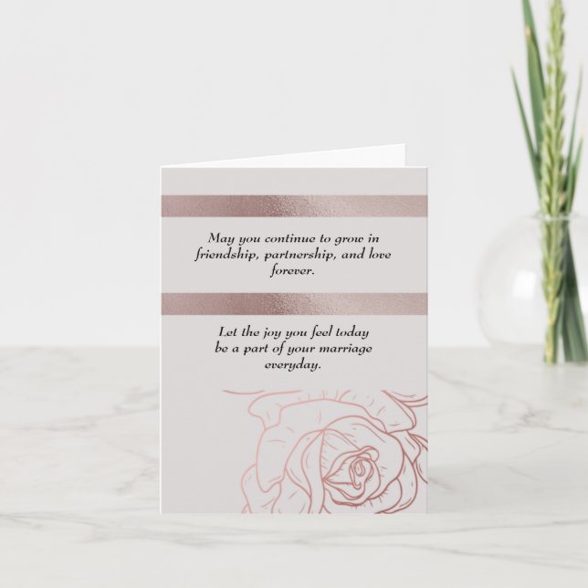 CARTE DE GRÂCE ÉLÉGANTE MARIAGE (Devant)