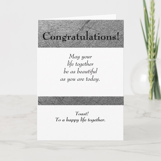 CARTE DE GRÂCE ÉLÉGANTE MARIAGE (Devant)