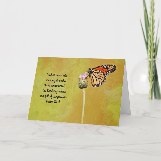 Carte de grâce pour les écritures papillon Monarqu (Devant)