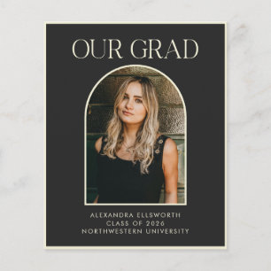 Carte de graduation Budget Moderne Deux Photo Arc 