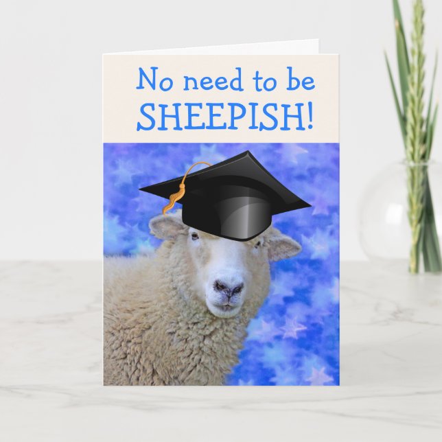 Carte de graduation pour mouton joyeux (Devant)