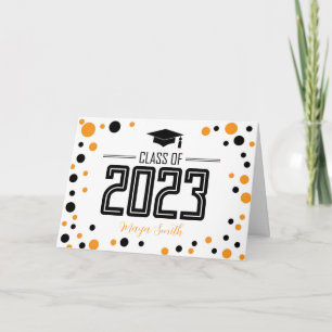 Carte de graduation simple et moderne pour le dos 