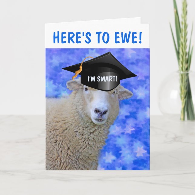 Carte de graduation Smart Sheep (Devant)
