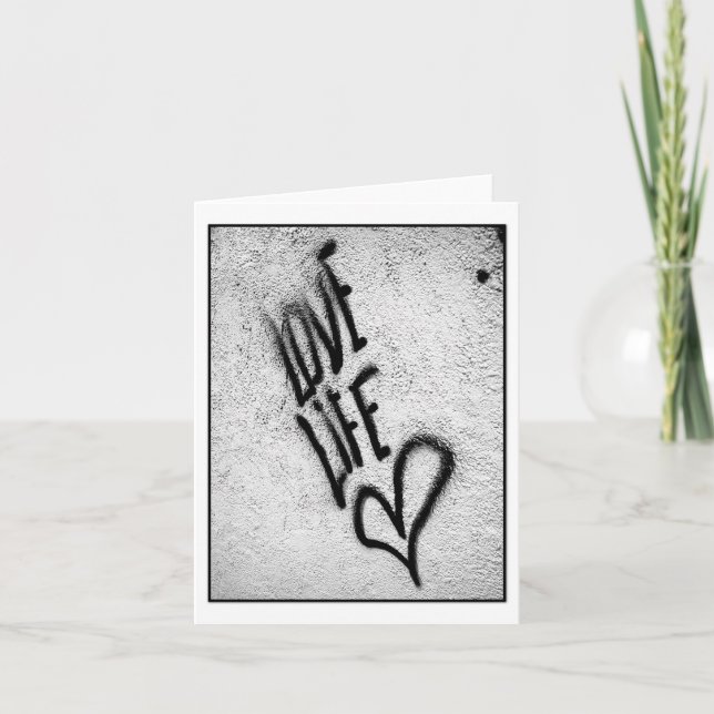 Carte de graffiti de la vie d'amour (Devant)