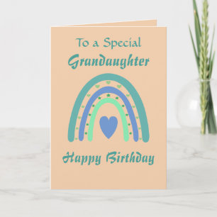 Carte de grand-fille d'anniversaire douce
