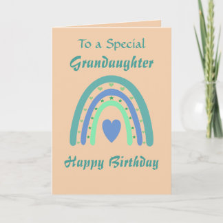 Carte de grand-fille d'anniversaire douce