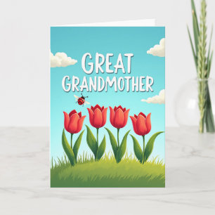Carte de Grande-Mère Tulipe adorée