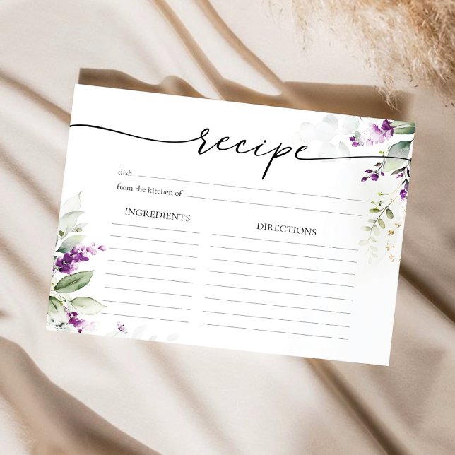 Carte de grande recette verte violet Lilac (Créateur téléchargé)