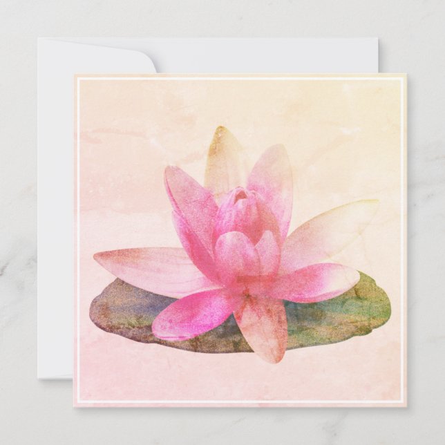 CARTE DE GRECE PLAT : LOTUS ROSE (Devant)