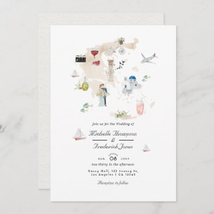 Carte de Grèce QR Code RSVP Destination Mariage