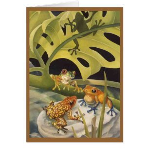 Carte de grenouille (blanc)