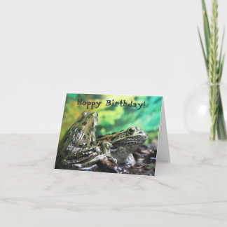 Carte de grenouille d'anniversaire Hoppy