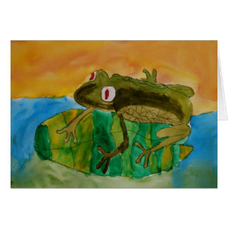 Carte de grenouille verte