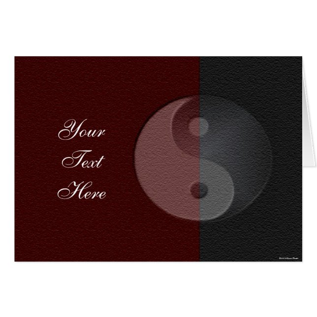 Carte de grès Yin Yang (Devant horizontal)