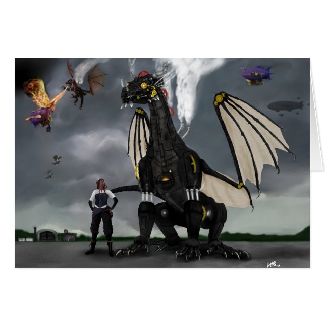 Carte de guerres de dragon de vapeur (Devant horizontal)