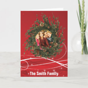 Carte de guirlande de Noël