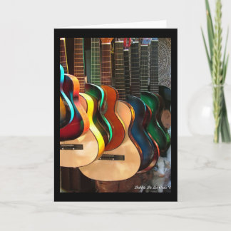 Carte de guitare Lignes et courbes