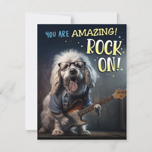 Carte de guitariste Punk Rock (Devant)