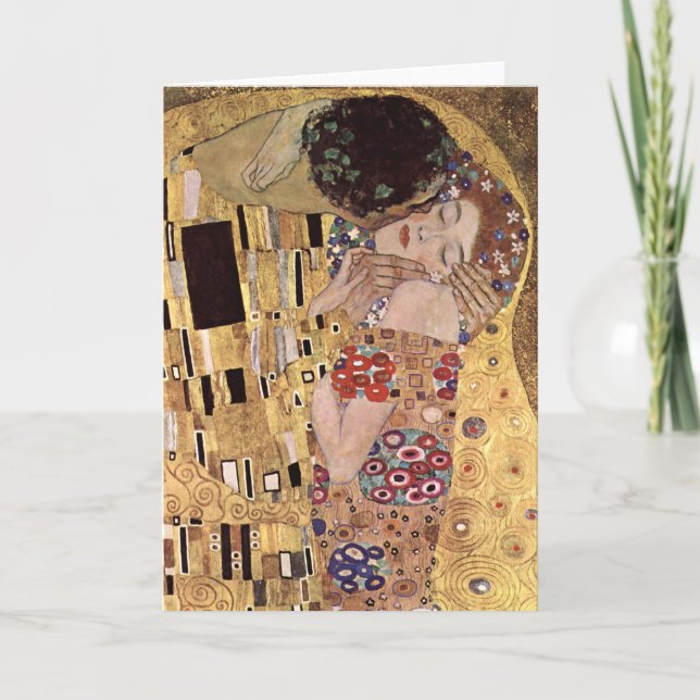 Carte ~ de Gustav Klimt le baiser (Devant)